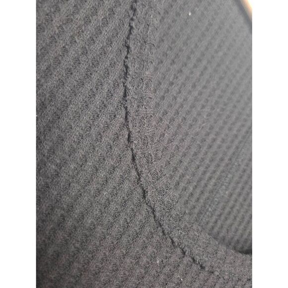 Z Supply Zoey Waffle Knit Dress Black Sz. XS - Picture 8 of 8